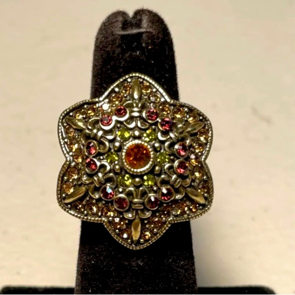 BOGO! HEIDI DAUS Dare to Wear Star Dramatic Swarovski Crystal Ring Sz 5 Pink.